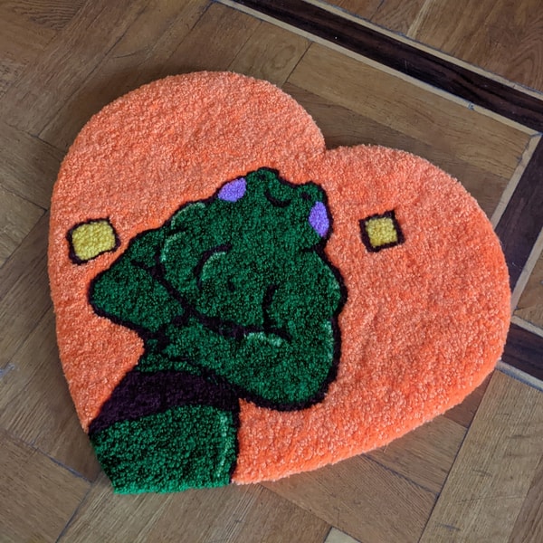 kawaii decor tufted rug frog plush cute rug funky rug funky | Inspire ...