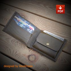 BF5 leather pattern - Bifold wallet for Dollar an Euro bills.