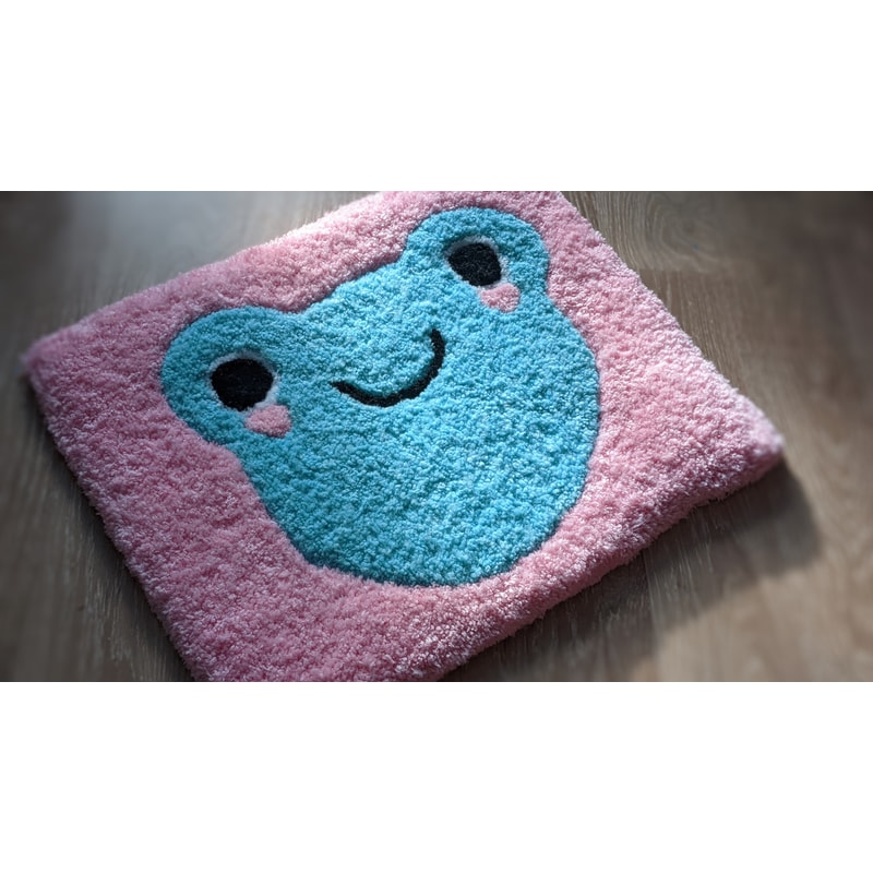 kawaii decor tufted rug frog plush cute rug funky rug funky | Inspire ...