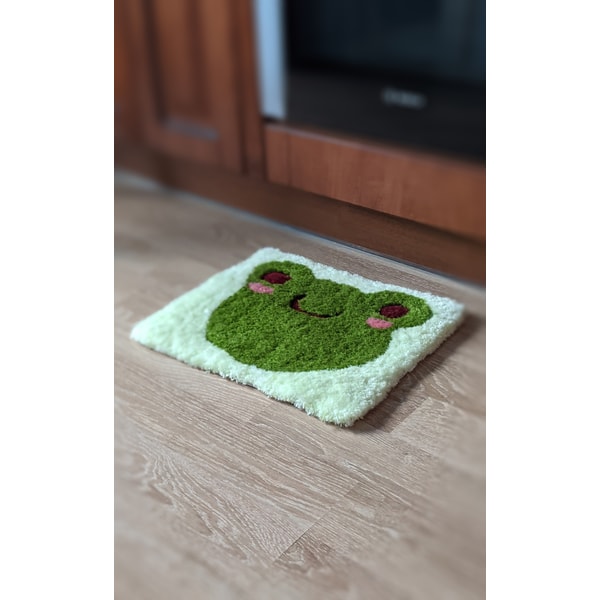 Frog Rug Tufted kawaii decor tufted rug frog plush cute rug funky rug funky | Inspire ...