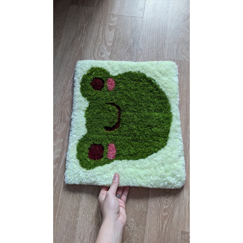 Frog Rug Tufted kawaii decor tufted rug frog plush cute rug funky rug funky | Inspire ...