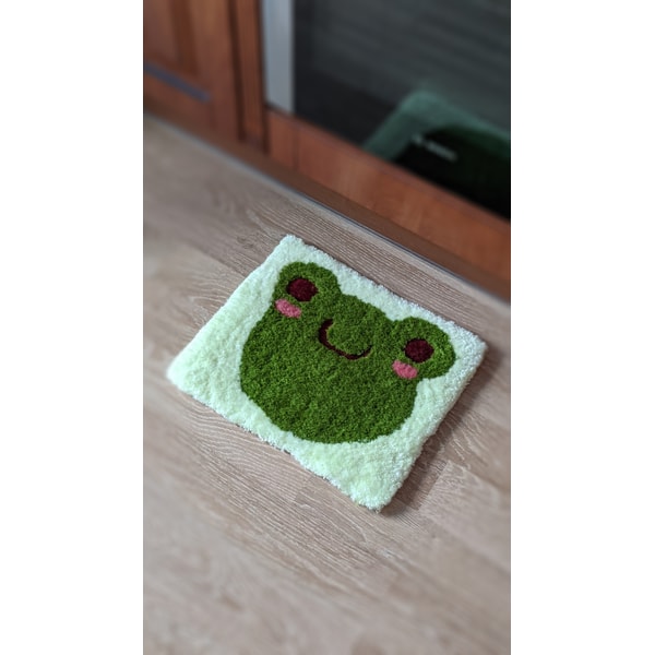 Frog Rug Tufted kawaii decor tufted rug frog plush cute rug funky rug funky | Inspire ...