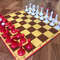 red white soviet chess set dnepropetrovsk