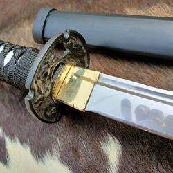Monogram Custom Japanese Katana, Personalized Sword, Engraved Sword, SHARP Blade Katana Practice Samurai Sword w/ Crane