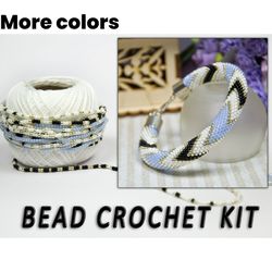 Bead crochet kit bracelet, Diy jewelry kit, More color bracelet kit, Bead bracelet kit, Crafty Mom, Bracelet making kit