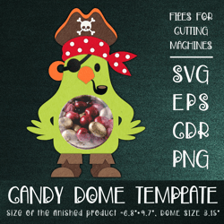 Pirate Parrot Candy Dome | Paper Craft Template