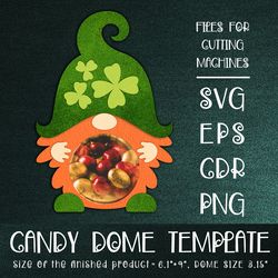 Gnome Candy Dome | Patrick's Day Paper Craft Template