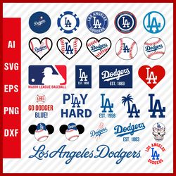 Los Angeles Dodgers SVG Files - Dodgers Logo SVG - Dodgers PNG Logo, MLB Logo, Clipart Bundle