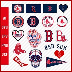 Boston Red Sox SVG Files - Red Sox Logo SVG - Boston Red Sox PNG Logo, MLB Logo, Clipart Bundle
