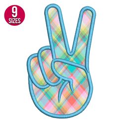 Peace Sign Applique embroidery design, Machine embroidery pattern, Instant Download