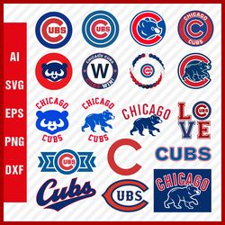 Chicago Cubs SVG Files - Cubs Logo SVG - Chicago Cubs PNG Logo, MLB Logo, Clipart Bundle