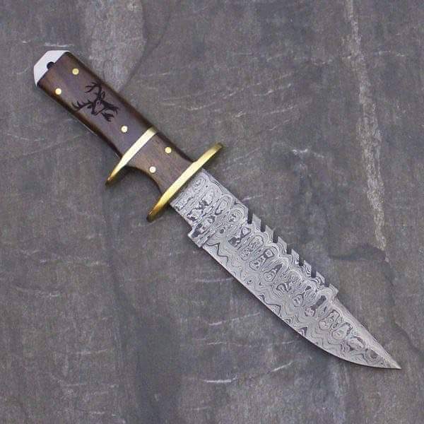 Damascus Steel Hunting Knife Handmade Damascus Steel Knife With Leather Sheath Best Camping and Outdoor Knife (1).jpg