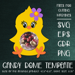 Chick Candy Dome | Paper Craft Template