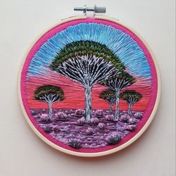 Embroidered picture "Miracle of the planet Earth"