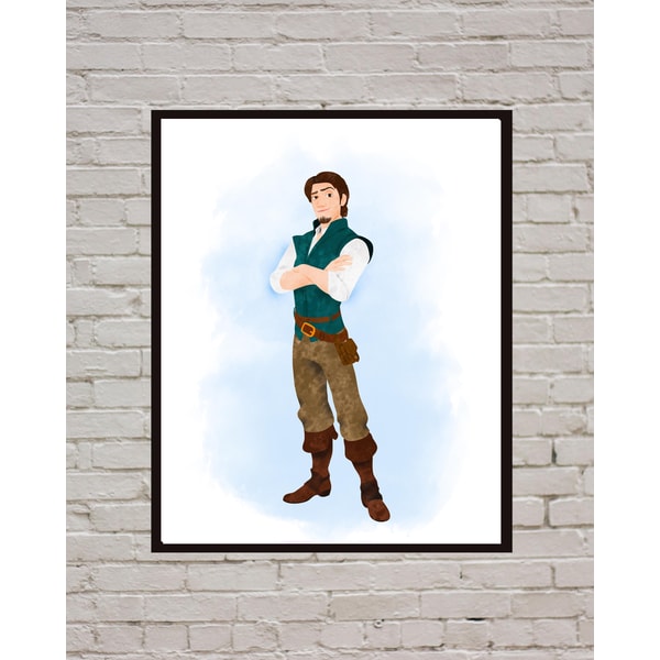 Flynn Rider Tangled Rapunzel Disney Art Print Digital Files | Inspire ...