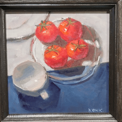 Original oil painting Red quadro Tomato painting Still life Bright painting Kitchen decoration Wall art Holiday Gift