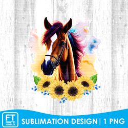 Watercolor Horse Sublimation Design - Horse PNG