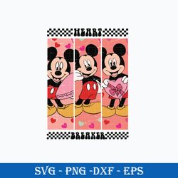 mickey mouse valentines svg, mickey heart breaker svg, disney valentine svg