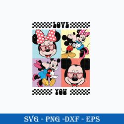 disney valentine day svg, couple mouse love svg, mickey and minnie love svg, valentine design