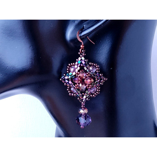 purple crystal earrings boho shic 2.jpg