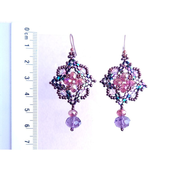 purple crystal earrings boho shic 3.jpg