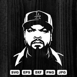 Ice Cube 3 SVG Cutting Files, Rapper Digital Clip Art, Hip hop svg, Files for Cricut and Silhouette