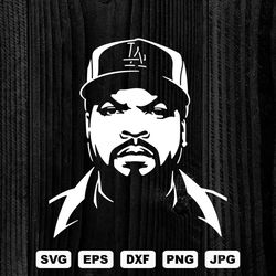 ice cube 3 svg cutting files, rapper digital clip art, hip hop svg, files for cricut and silhouette