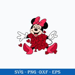minnie mouse heart svg, minnie valentine svg, disney valentine svg digital file