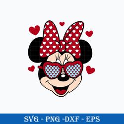 Minnie Mouse Face Heart SVG, Minnie Valentine SVG, Minnie SVG