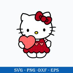 hello kitty valentine svg, hello kitty svg, valentine day svg