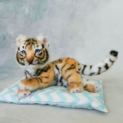 Custom cat plush Realistic stuffed animal tiger cub