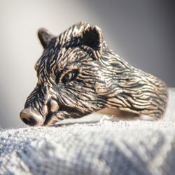 Boar Ring. Viking ring. Norse style