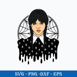 wednesday addams drip svg, wednesday addams svg digital file