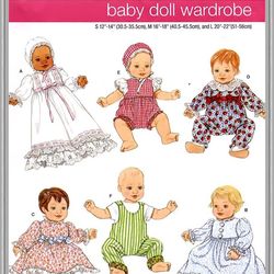 Digital - Vintage Simplicity 2704 Dolls 12" - 22" Sewing Pattern - Wardrobe Clothes for Dolls 12" - 22" - PDF