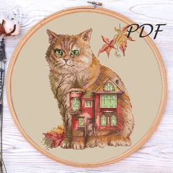 Cross stitch Warm autumn cross stitch patterns design for embroidery pdf