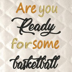 Are You basketball embroidery design 3 Sizes reading pillow-INSTANT D0WNL0AD
