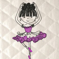 ballerina embroidery design 3 sizes reading pillow-instant d0wnl0ad