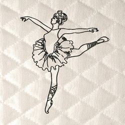 ballerina embroidery design 3 sizes reading pillow-instant d0wnl0ad