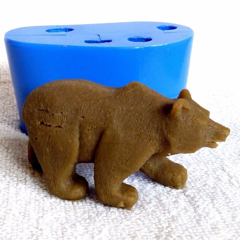 Bear soap and silicone mold