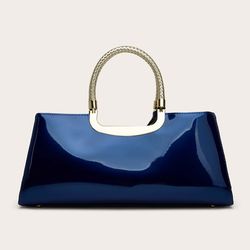 Womens Artificial Patent Leather Square Bag