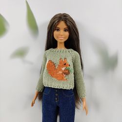 Barbie doll clothes squirrel sweater