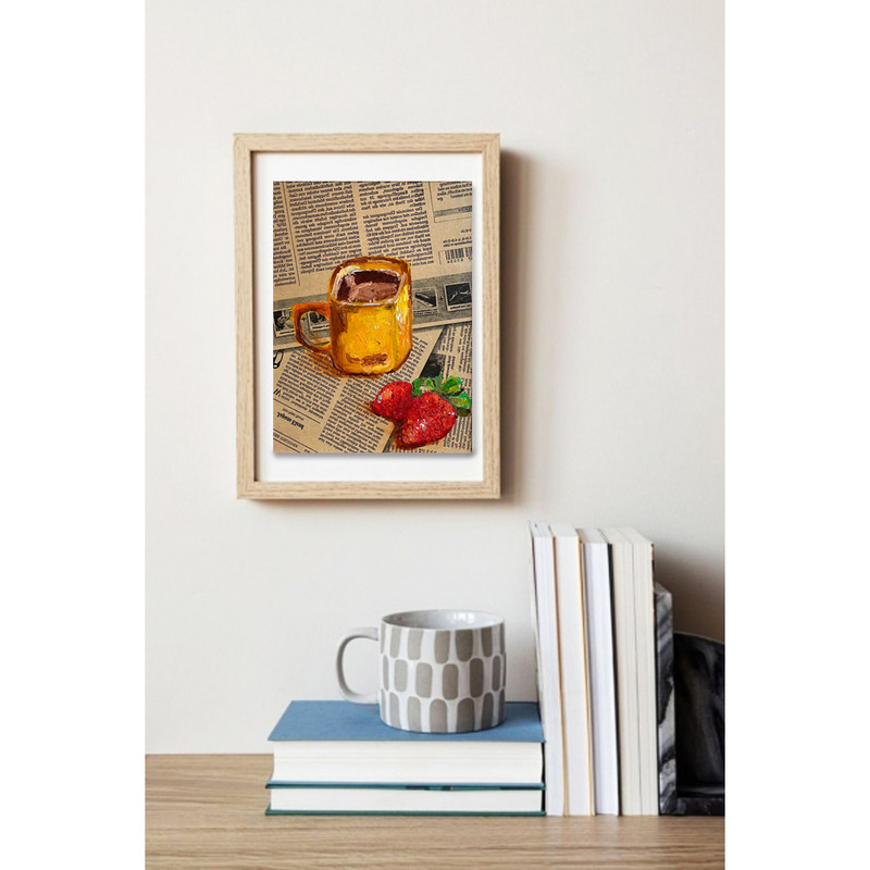 picture on newspaper with food
