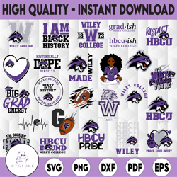 25 files wiley college svg, hbcu teams svg, hbcu football svg