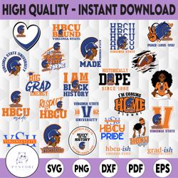 24 files virginia state svg, hbcu teams svg, hbcu football svg