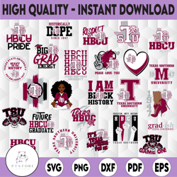 25 files texas southern svg, hbcu teams svg, hbcu football svg