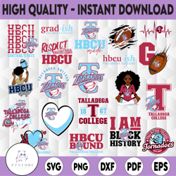 20 files talladega college svg, hbcu teams svg, hbcu football svg