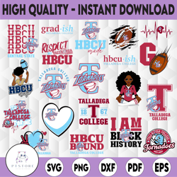 20 Files Talladega College Svg, HBCU Teams svg, HBCU Football Svg