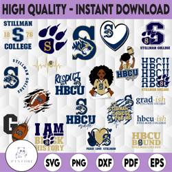 20 files stillman college svg, hbcu teams svg, hbcu football svg