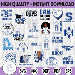 25 files spelman college svg, hbcu teams svg, hbcu football svg