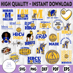 25 files morris college svg, hbcu teams svg, hbcu football svg, sport bundle svg, clipart